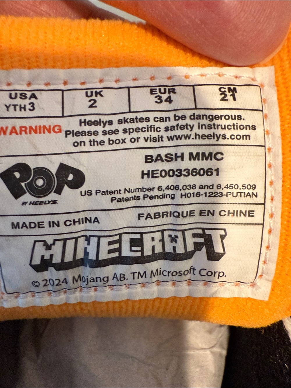 Minecraft Pop by Heelys Y3 NWT - Picture 5 of 6